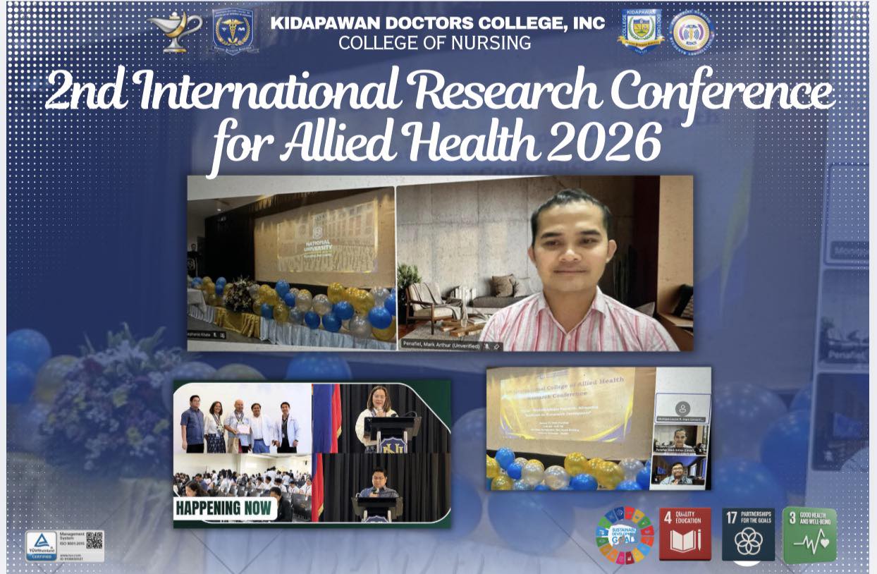 Global Recognition: KDCI Nursing Faculty spotlights Research at 2nd International Research Conference for Allied Health 2026