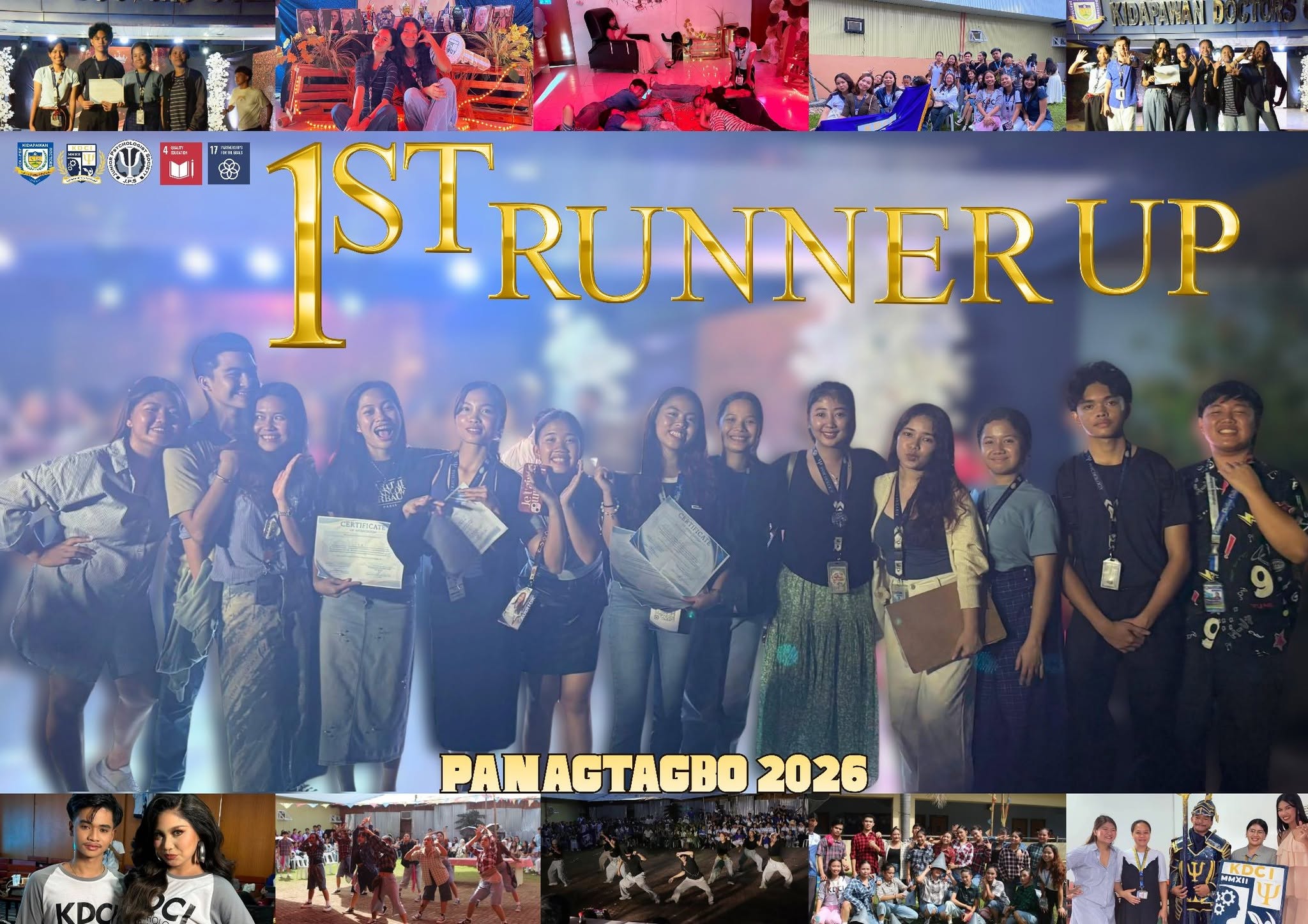 PSYCHOLOGY DEPARTMENT BAGGED 1ST RUNNER UP IN PANAGTABGO 2026